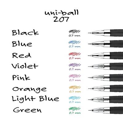 uni-ball 207

Black 0.7 mm  
Blue 0.7 mm  
Red 0.7 mm  
Violet 0.7 mm  
Pink 0.7 mm  
Orange 0.7 mm  
Light Blue 0.7 mm  
Green 0.7 mm