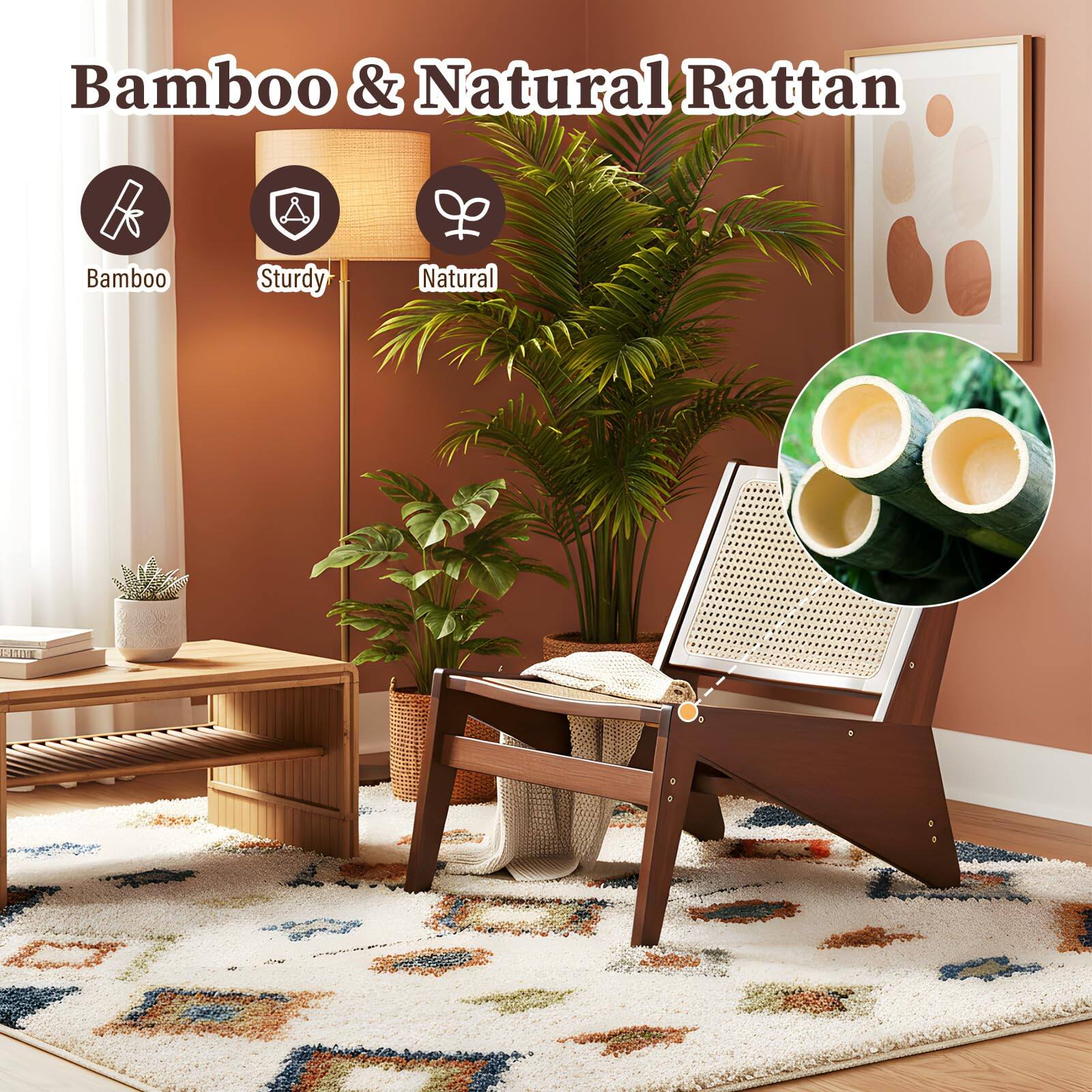 Bamboo & Natural Rattan

- Bamboo
- Sturdy
- Natural