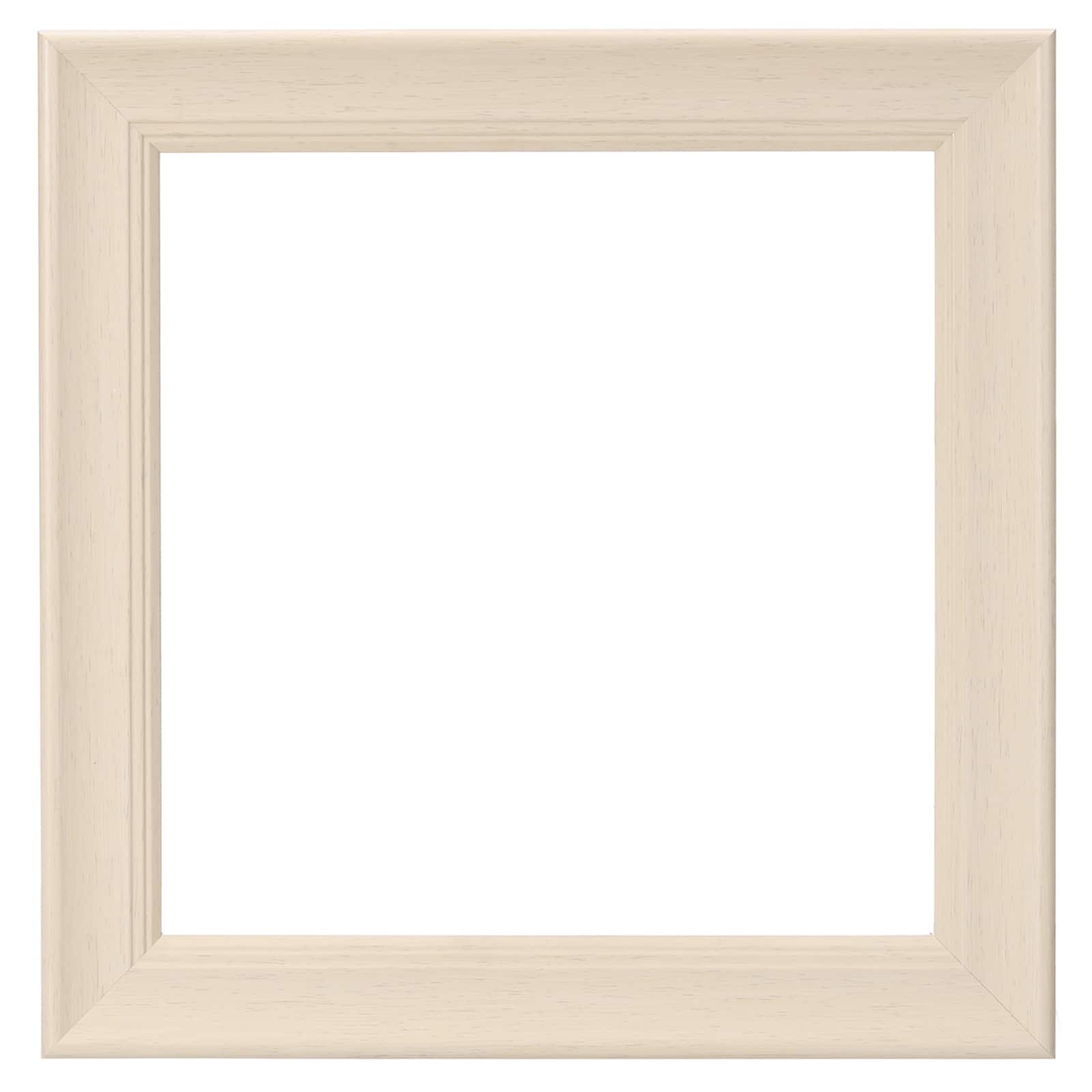 Unique Bargains - 8x8" Resin Floating Frame for Canvas, Vintage Wall Hanging Decor for Home Office Display - White