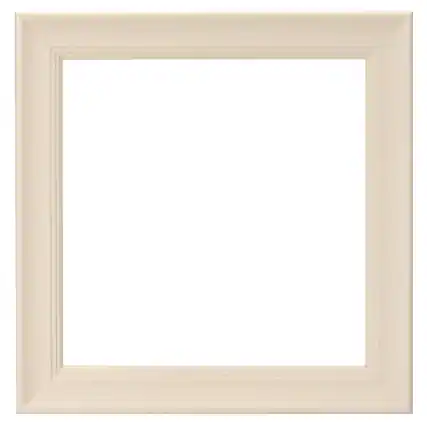 Front. Unique Bargains - 8x8" Resin Floating Frame for Canvas, Vintage Wall Hanging Decor for Home Office Display - White.
