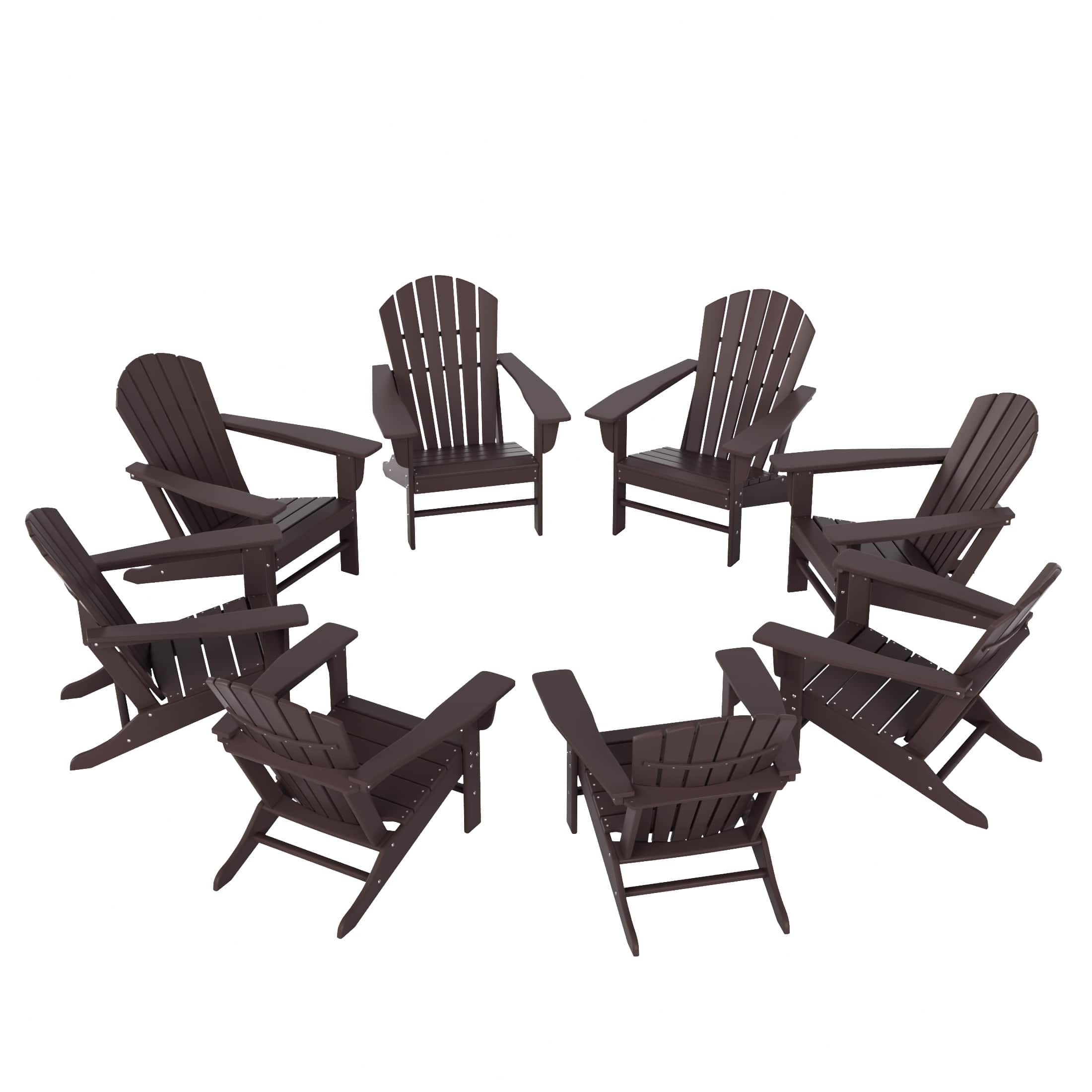 WestinTrends - Dylan Outdoor Adirondack Chair (Set of 8) - Dark Brown price history on PriceWatchPro