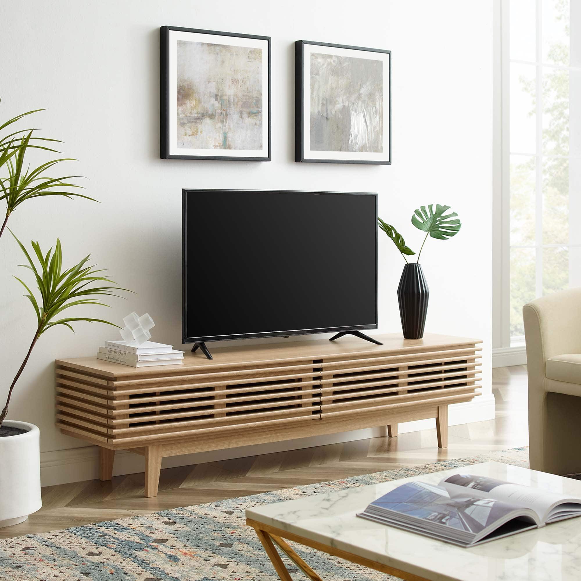 "Render 71"" TV Stand by Modway - Oak" price history on PriceWatchPro