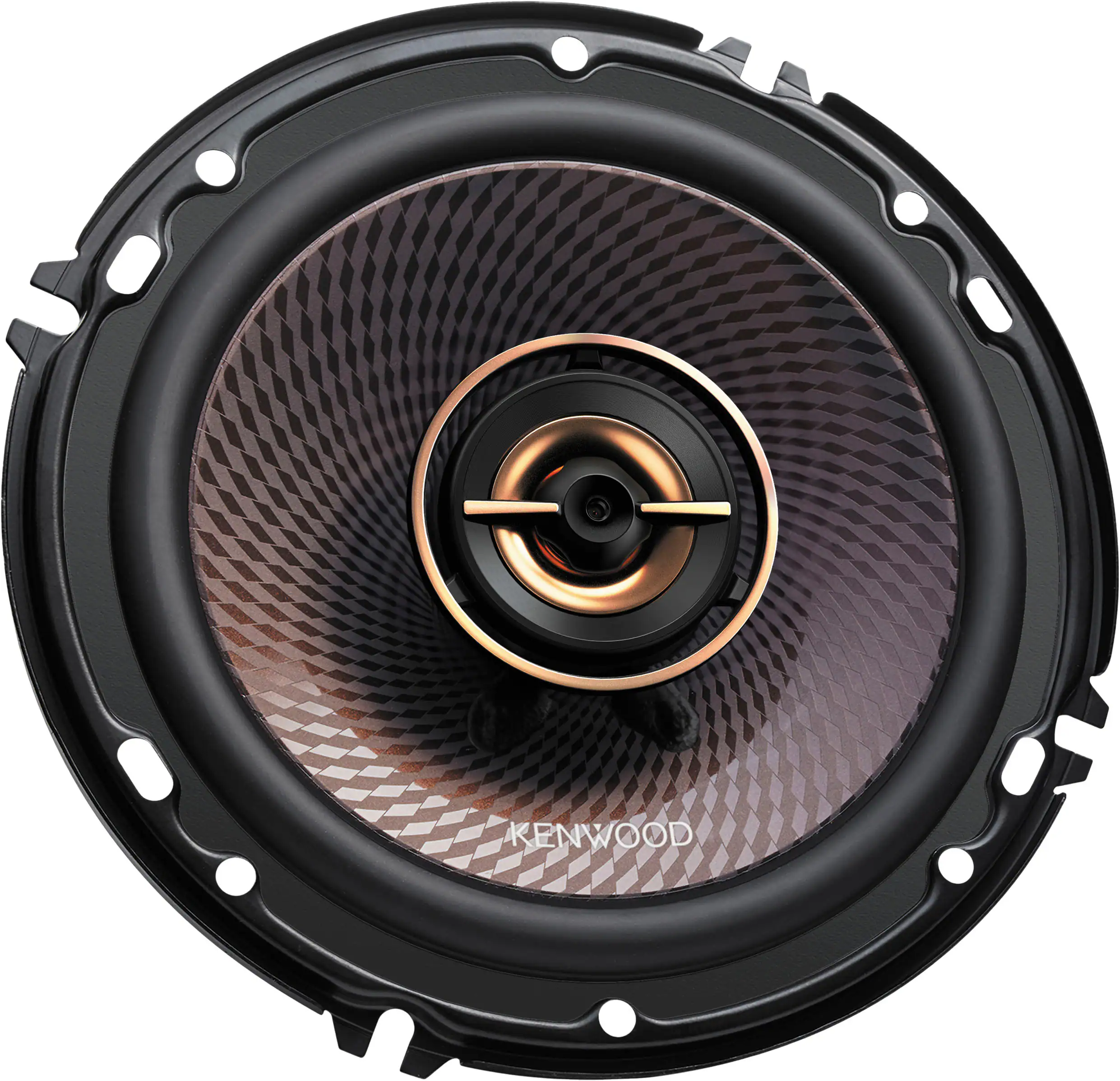 Front. Kenwood - 6-1/2" 2-Way Car Speaker - Black.