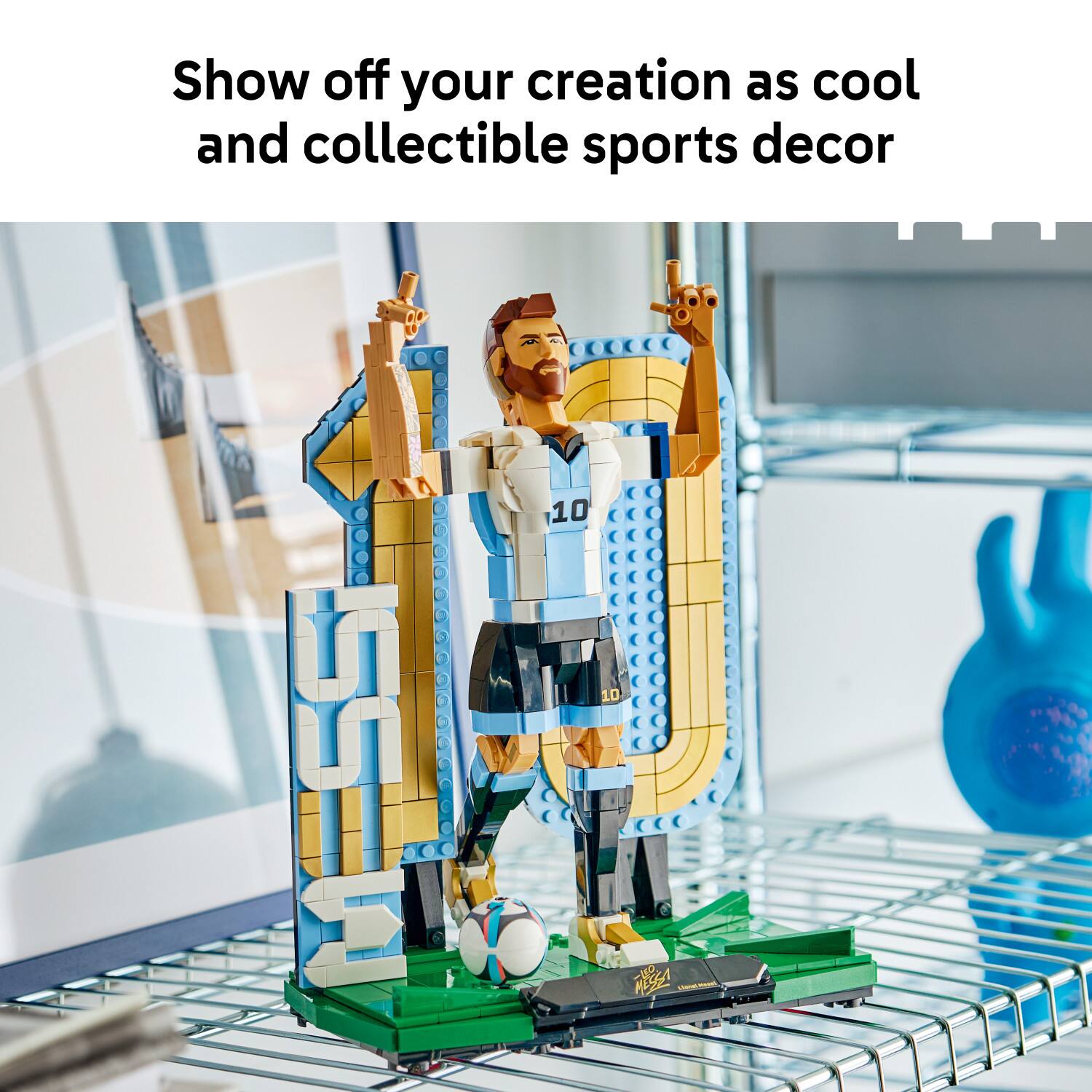 Show off your creation as cool and collectible sports decor