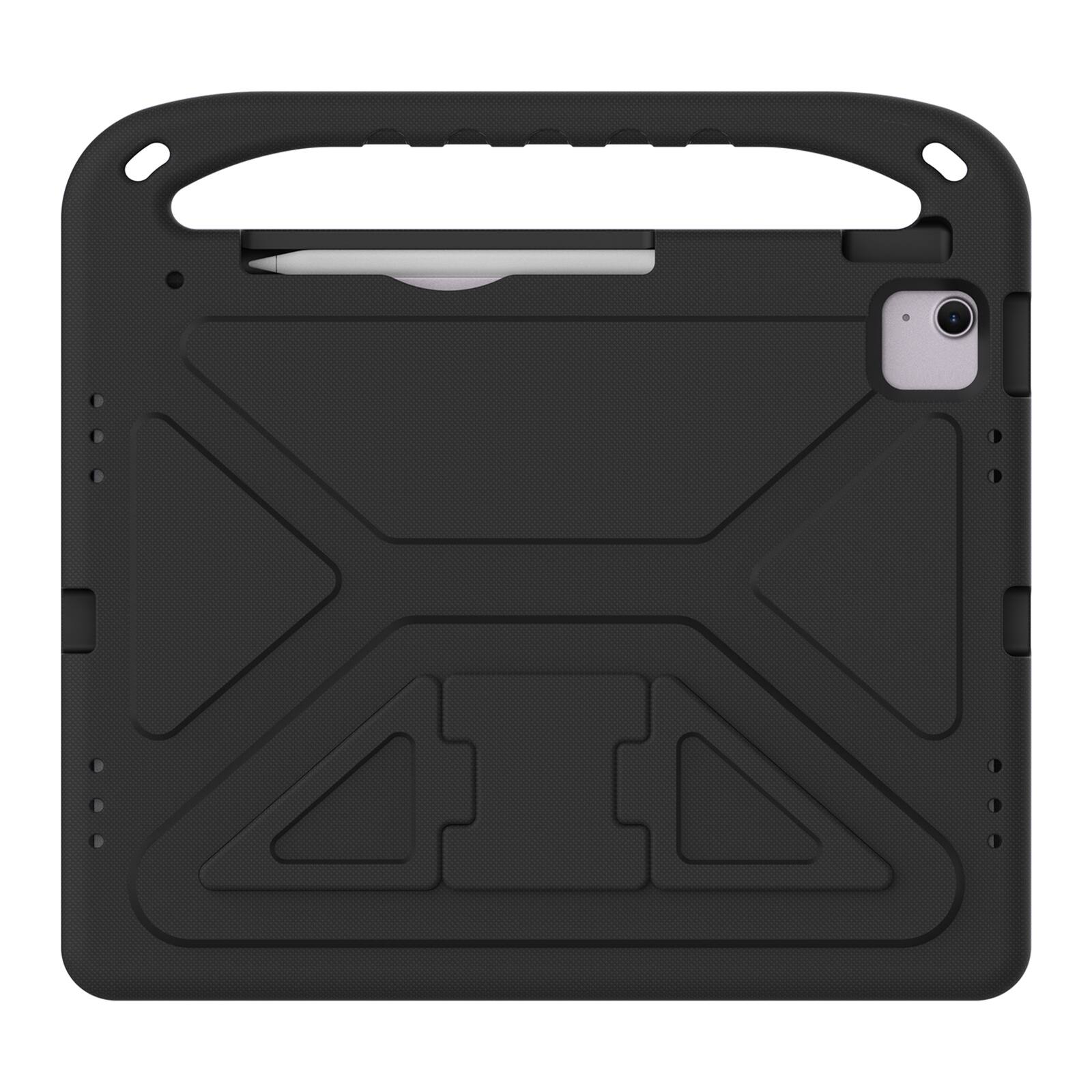 Angle. UUCOVER - Lightweight EVA Case for iPad Air 13-inch M4 M3 M2 (2026/2025/2024) Shockproof Handle Kickstand Anti-Slip Cover - Black.