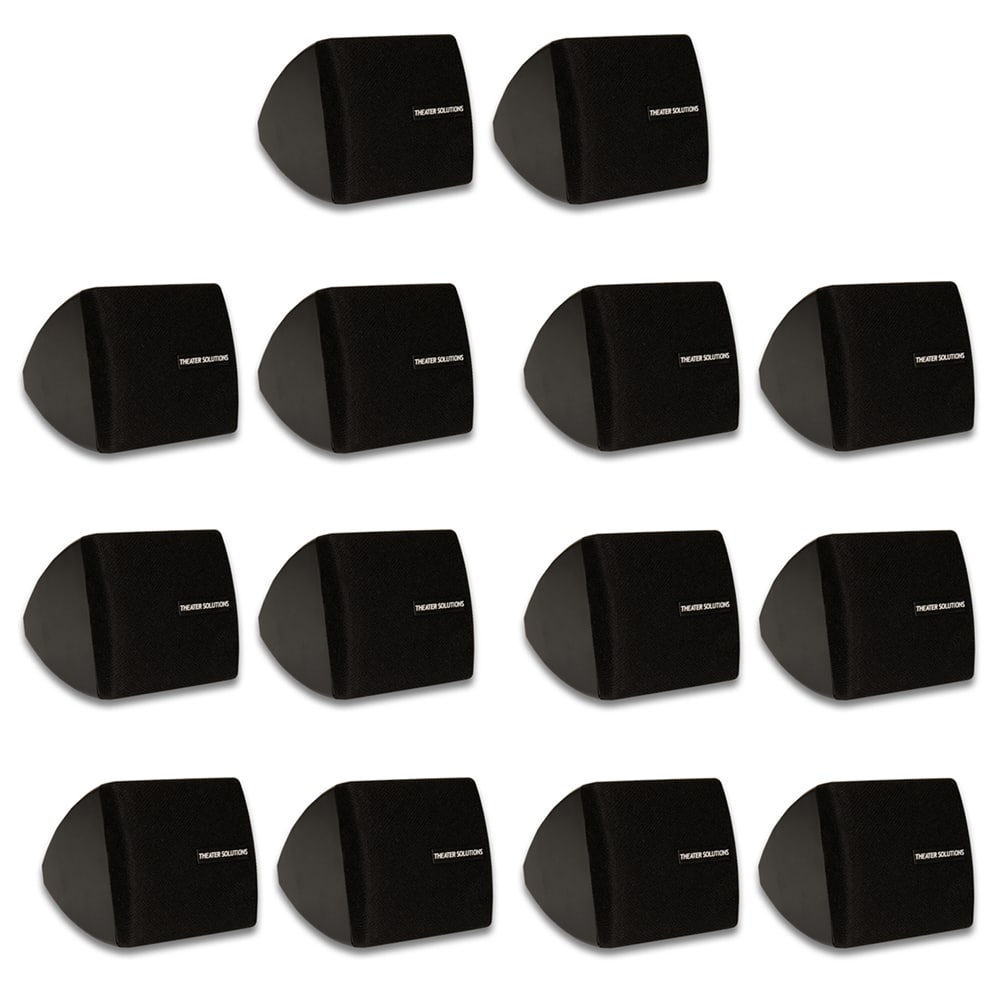 Theater Solutions by Goldwood - TS30B Mountable Indoor Speakers Bookshelf 7 Pair Pack - Black