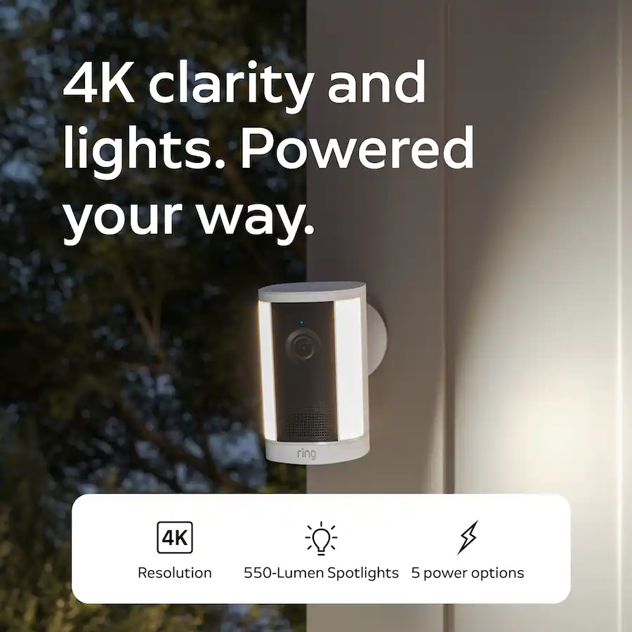 Simple First Date Fits Ring Spotlight Cam Retinal 4K Plus, Battery Easy DIY install, Motion ...