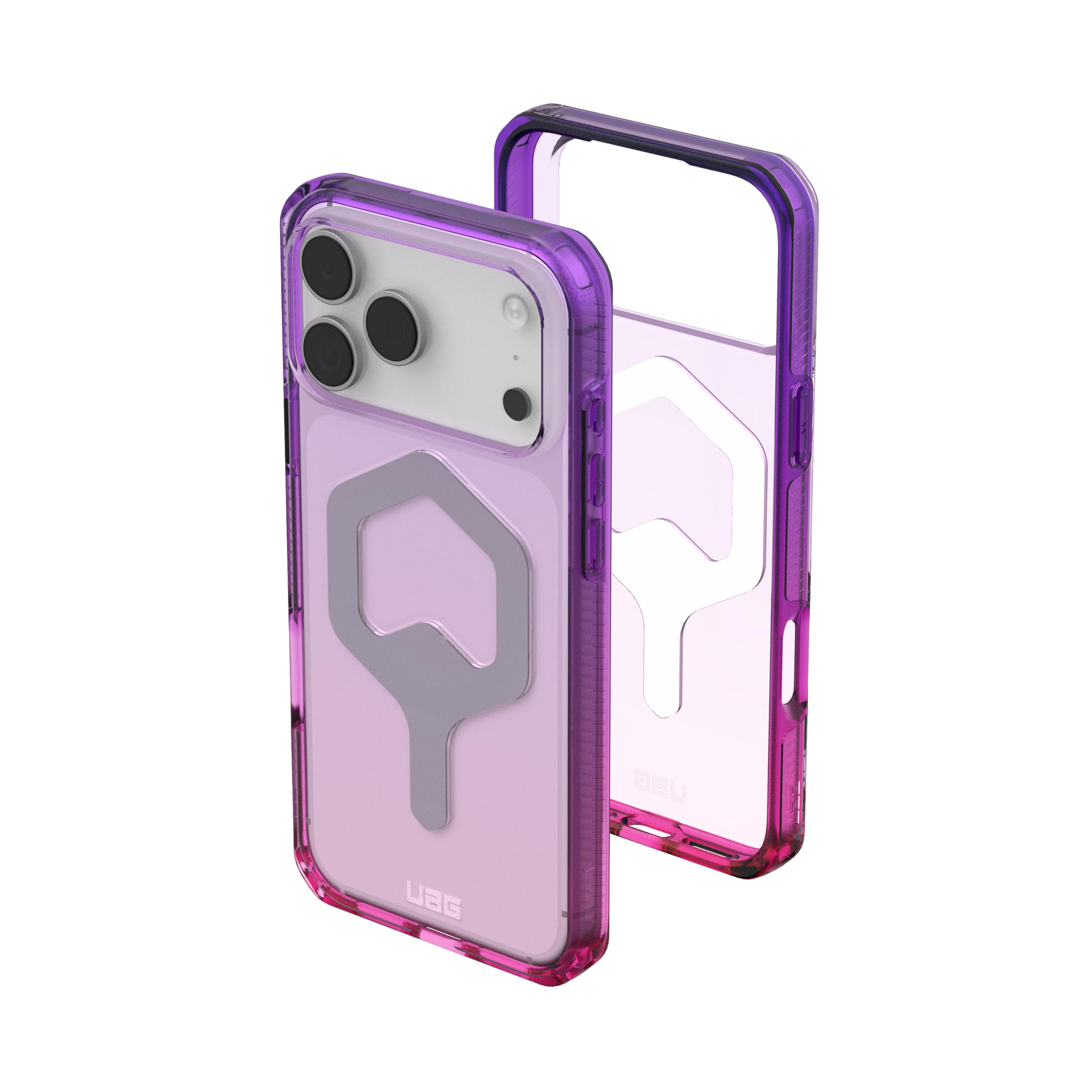 UAG - iPhone 17 Pro Max Case with MagSafe, Anti-Yellowing, Air-Soft Corners, Clean Design Protective Cover, Plyo - Purple/Pink Ombre