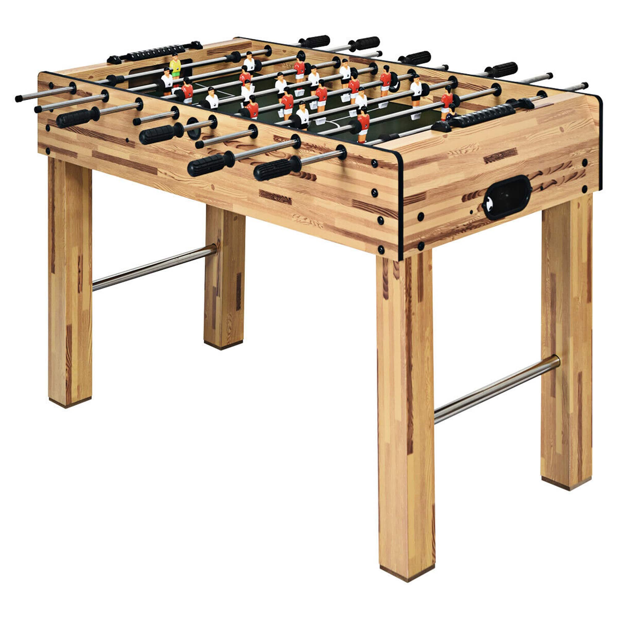 Front. Costway - 48'' Foosball Table Home Soccer Game Table Christmas Families Party Recreation - Natural.