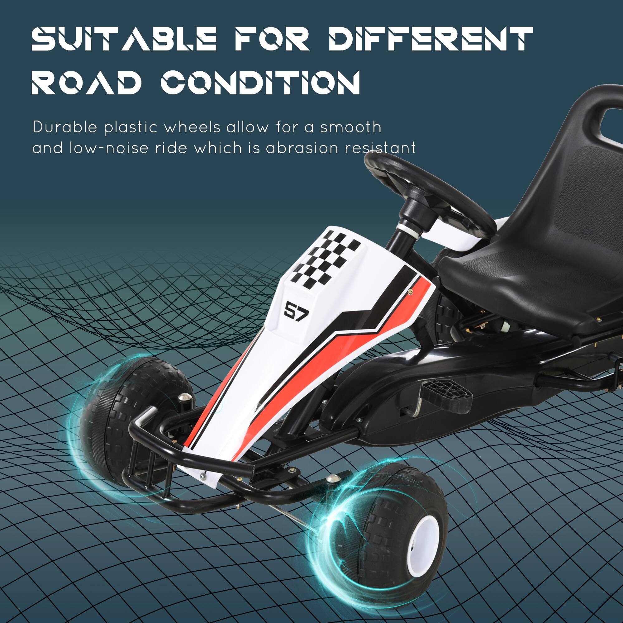 SUITABLE FOR DIFFERENT ROAD CONDITION

Durable plastic wheels allow for a smooth and low-noise ride which is abrasion resistant
