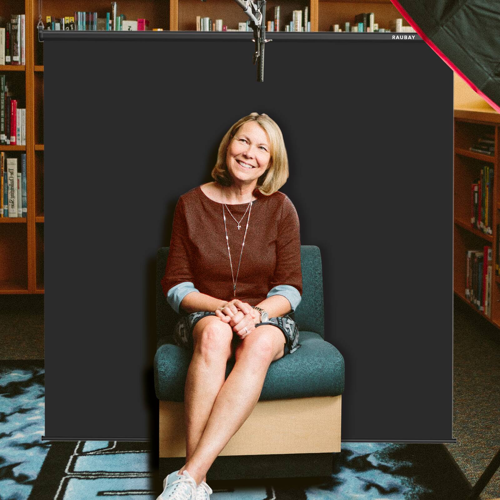 Alt View 2. RAUBAY - 6.7′ x 7.2′ Pull Down Black Screen Backdrop Retractable Collapsible Wall-Mount Background - Black.