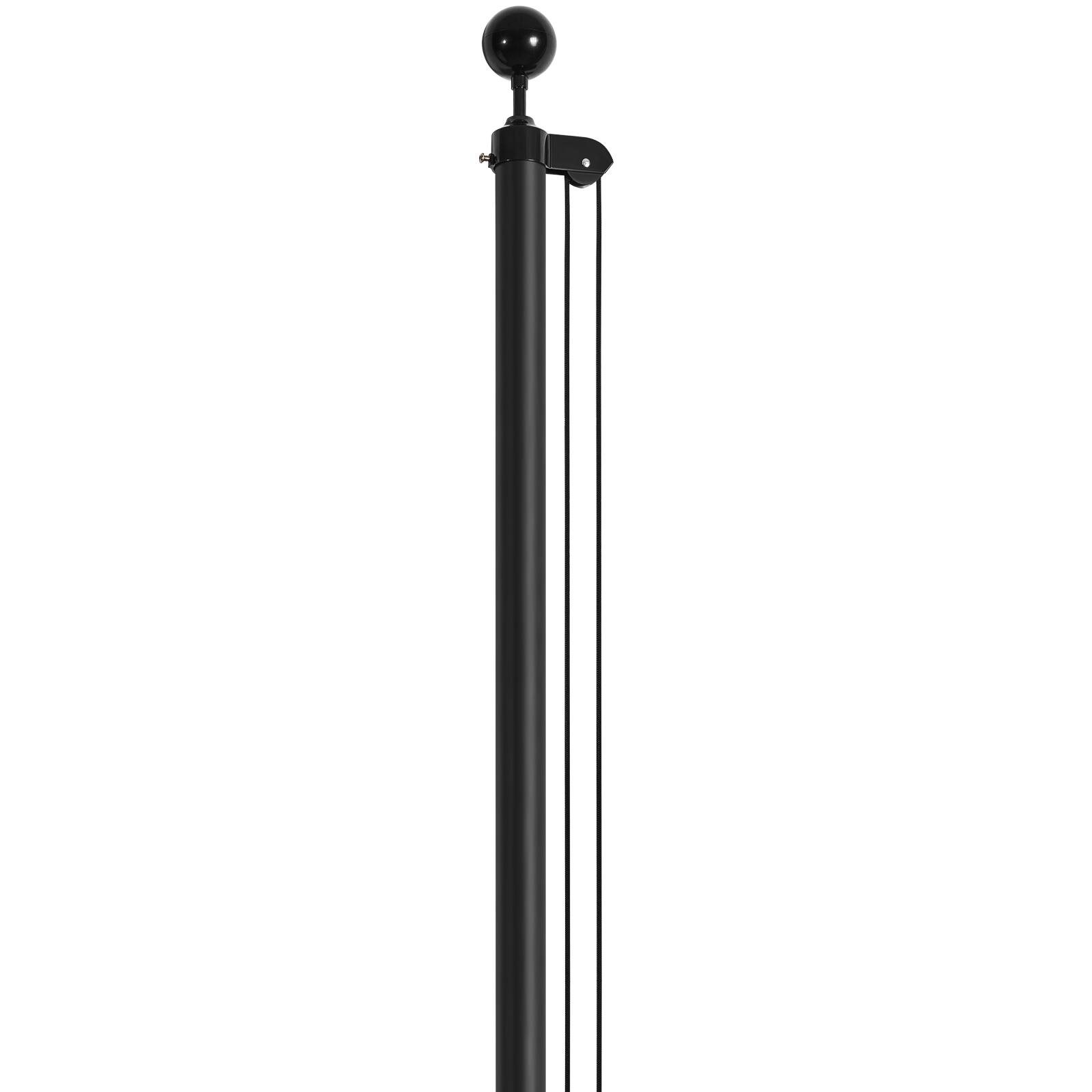 Alt View 5. VEVOR - 25FT Sectional Flag pole Kit, Heavy Duty Aluminum Alloy in Ground Flag poles for Outside, 3 Display Modes Flagpole - Black.