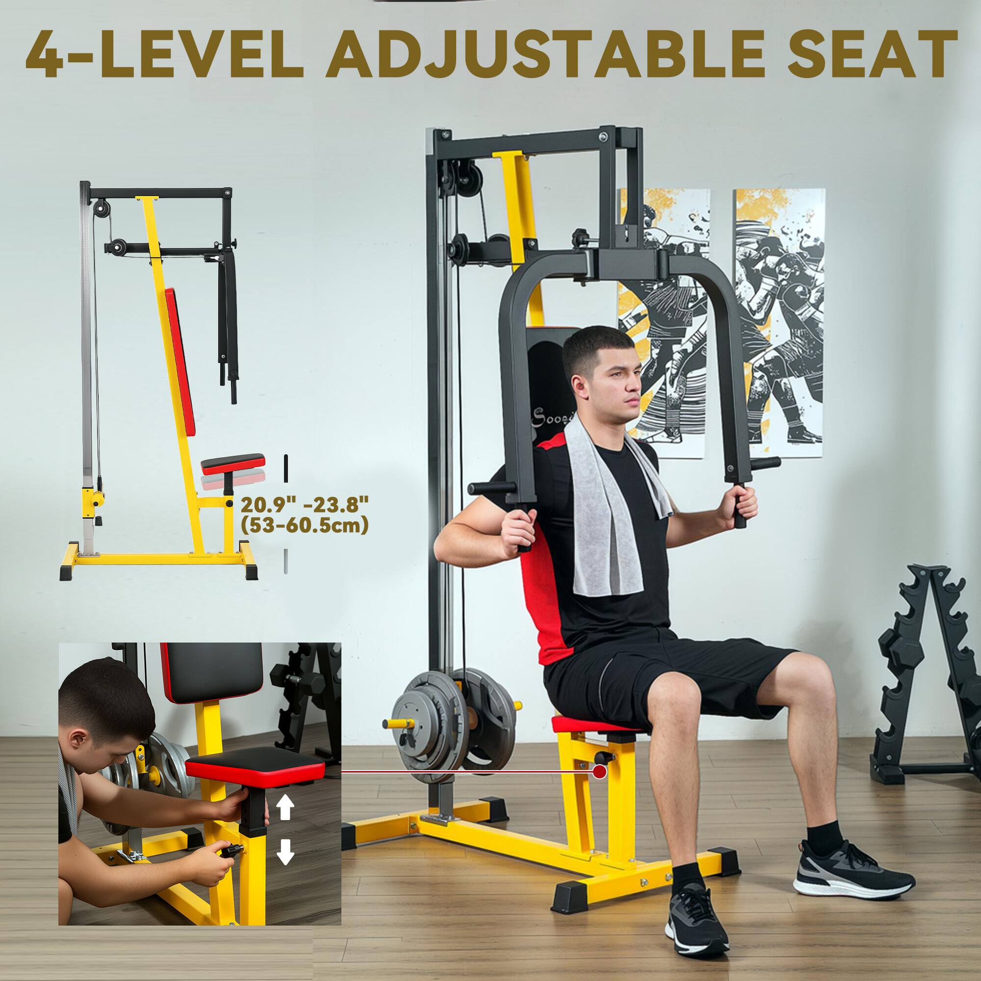 4-LEVEL ADJUSTABLE SEAT
Googi 20.9" -23.8" (53-60.5cm)