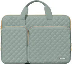 Front. mosiso - 13-13.3 inch Laptop Sleeve 360 Protective Laptop Case for MacBook Air Pro 13 14, HP Dell Acer ASUS Lenovo - Antique Green.