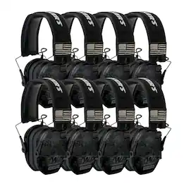 Walkers - Walker's Razor Slim Electronic Shooting Muffs Patriot Series (Camo) (8-Pack) - Black
