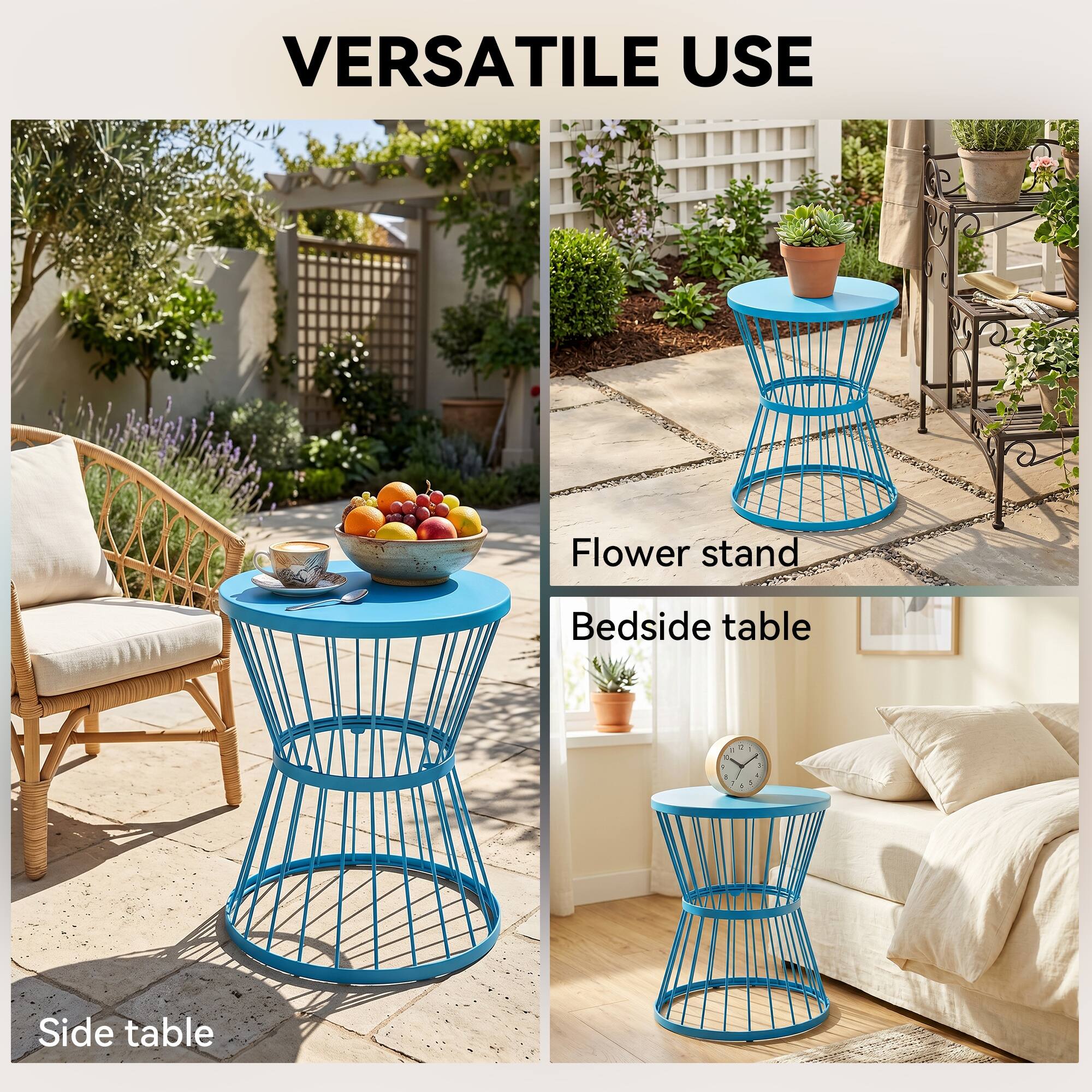 VERSATILE USE

- Flower stand
- Bedside table
- Side table