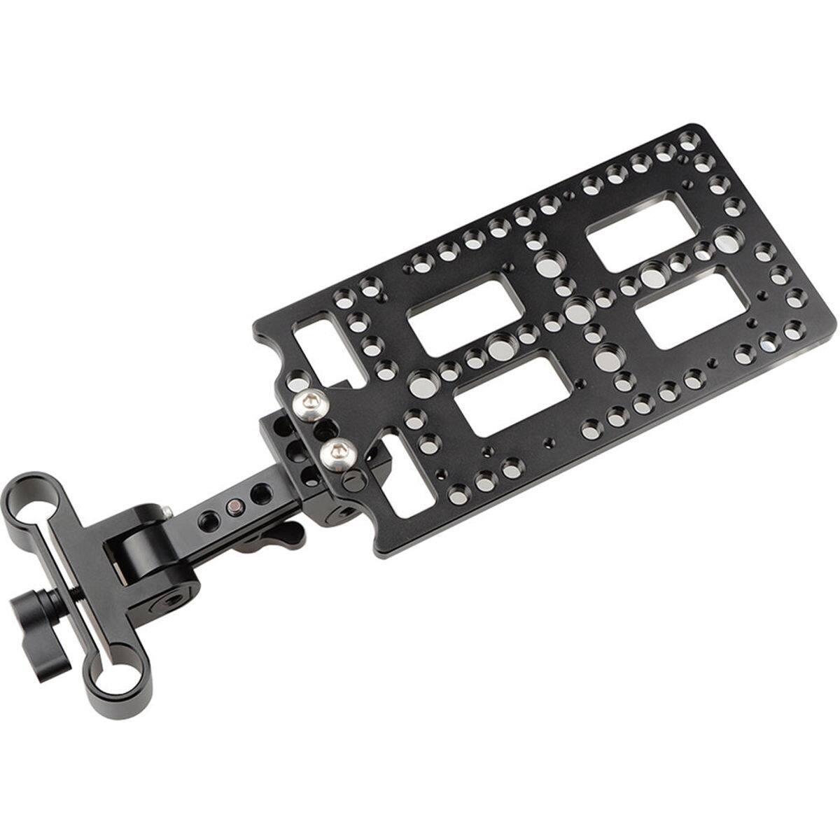 Alt View 1. CAMVATE - CAMVATE Adjustable Battery Support w/Cheese Plate for 15mm Railblock System.