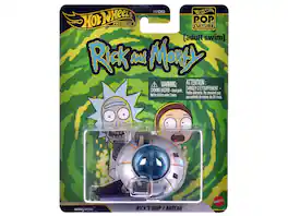Rick's Ship "Rick and Morty" (2013-Current) TV Series "Pop Culture" Series Diecast Model Car by Hot Wheels - Silver