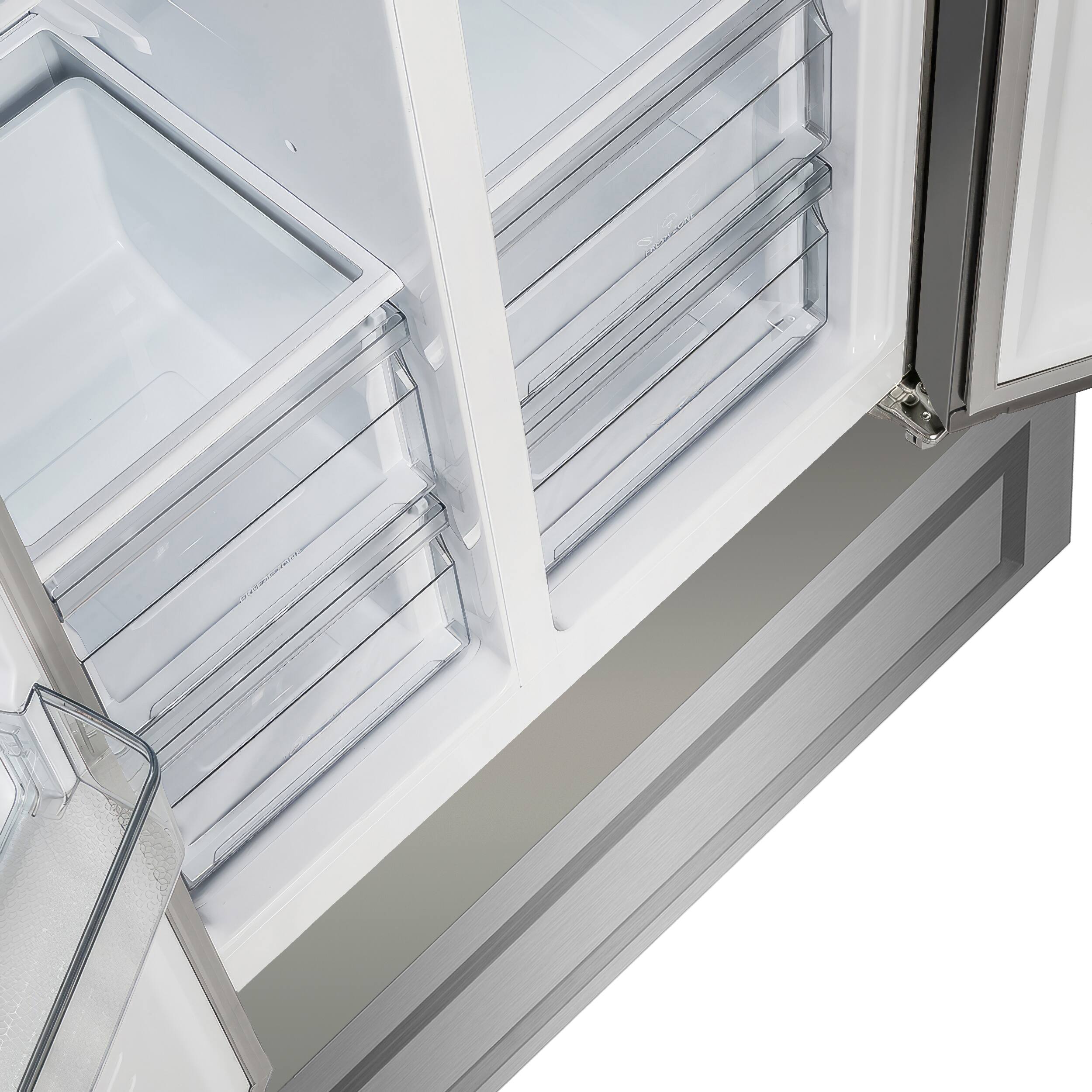 Alt View 10. Forno Appliances - Salerno 15.6 Cu. Ft. Built-In Side-by-Side Refrigerator with Spill-proof Shelves - Stainless Steel VCM.