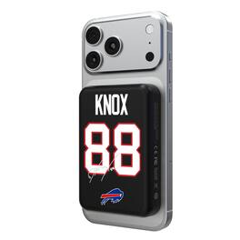 Keyscaper - Dawson Knox Buffalo Bills 5000mAh Wireless Magnetic Power Bank - Black