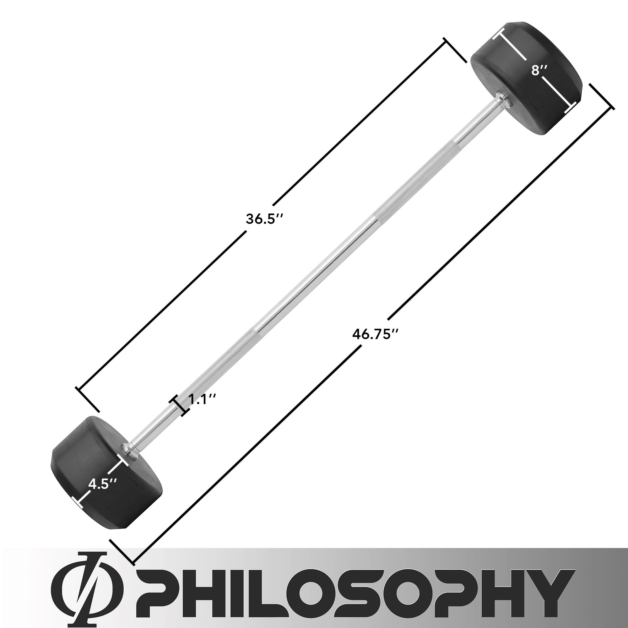 8"  
36.5"  
46.75"  
11"  
1.1"  
4.5"  
PHILOSOPHY