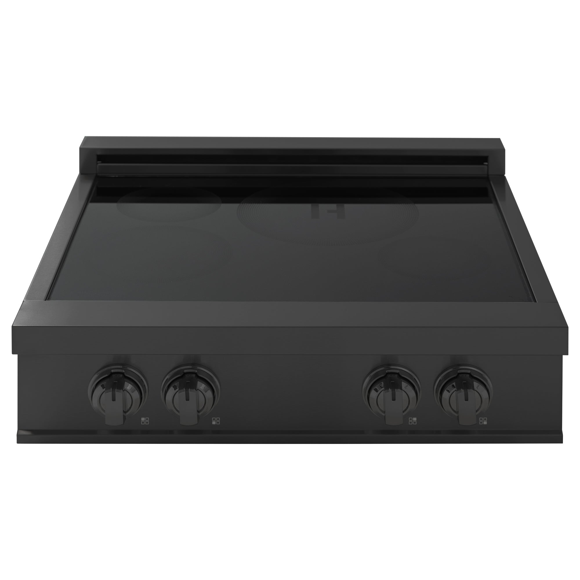 Left. Induction Hardware - 30 Inch Induction Range CookTop, 4 burners - Black.