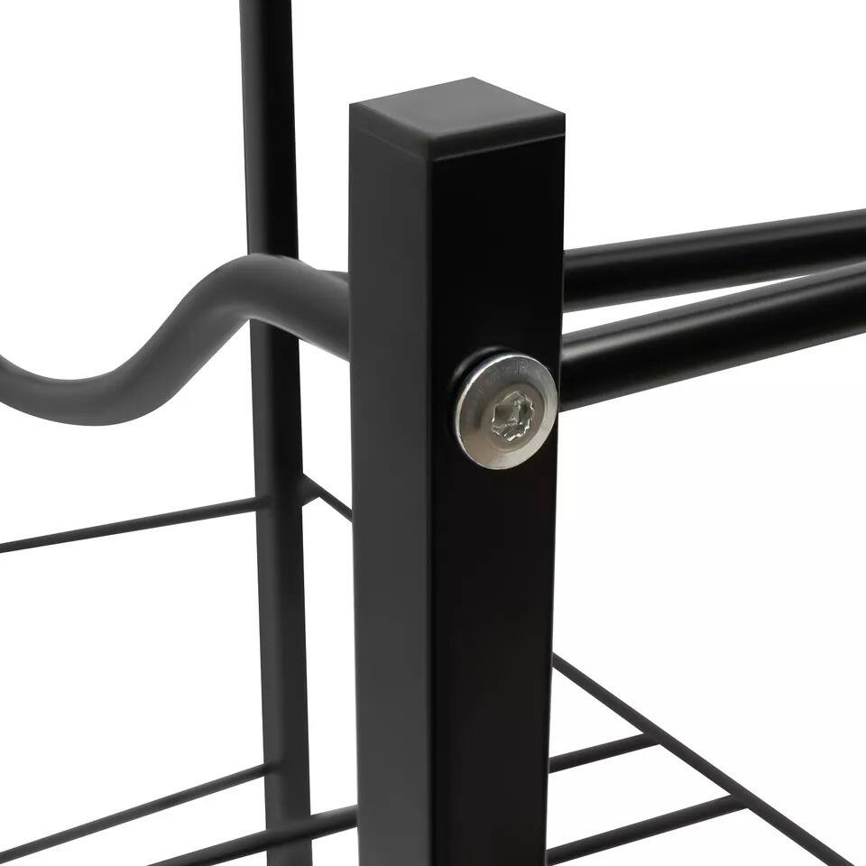 Alt View 4. Home Collection - 5 Gallon Water Bottle Rack 4-Tier 8-Bottle Storage Organizer - Black.