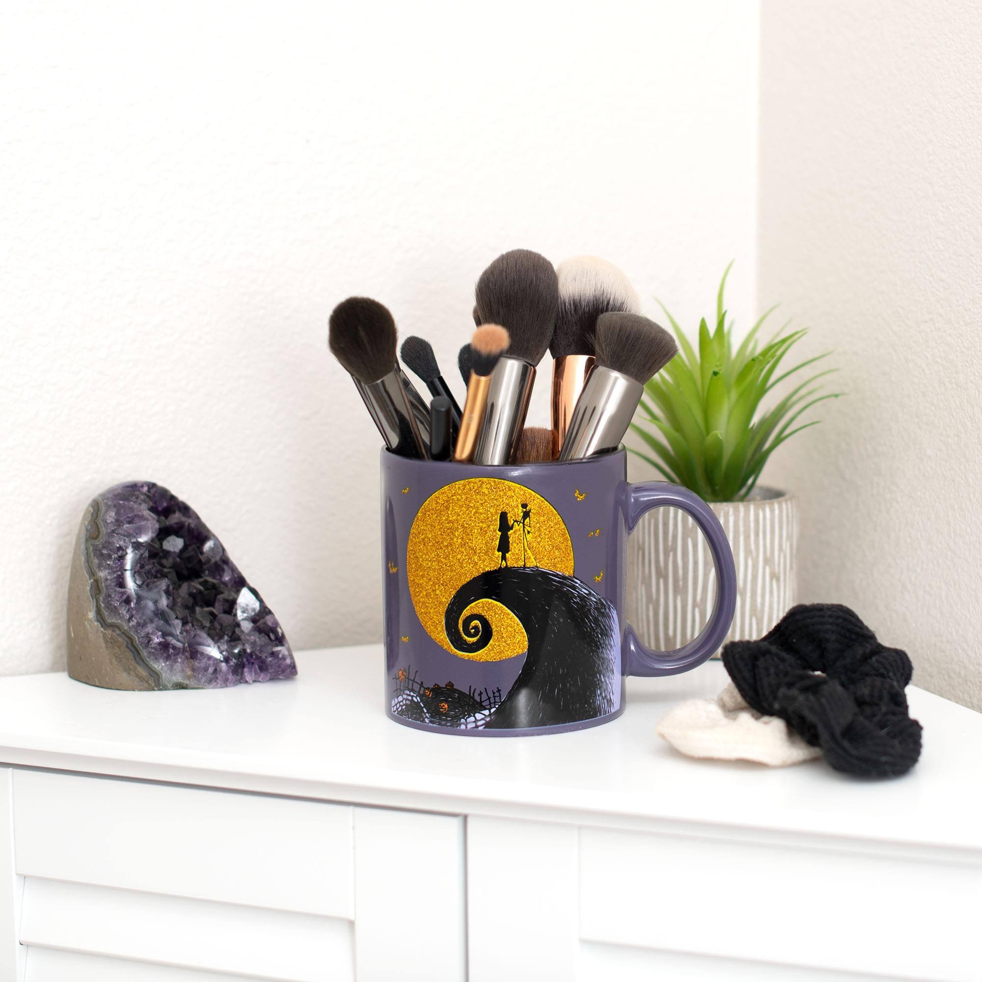 Alt View 3. Disney - Disney The Nightmare Before Christmas Ceramic Glitter Mug | Holds 20 Ounces - Purple.