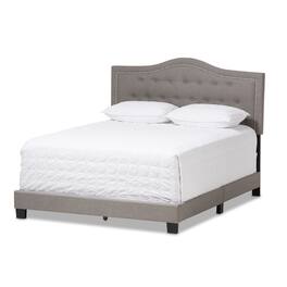 Baxton Studio - Emerson Modern and Contemporary Fabric Upholstered Bed - Light Gray