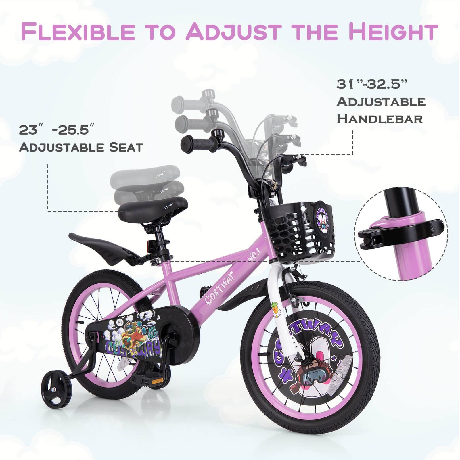 FLEXIBLE TO ADJUST THE HEIGHT

23" - 25.5" ADJUSTABLE SEAT

31" - 32.5" ADJUSTABLE HANDLEBAR