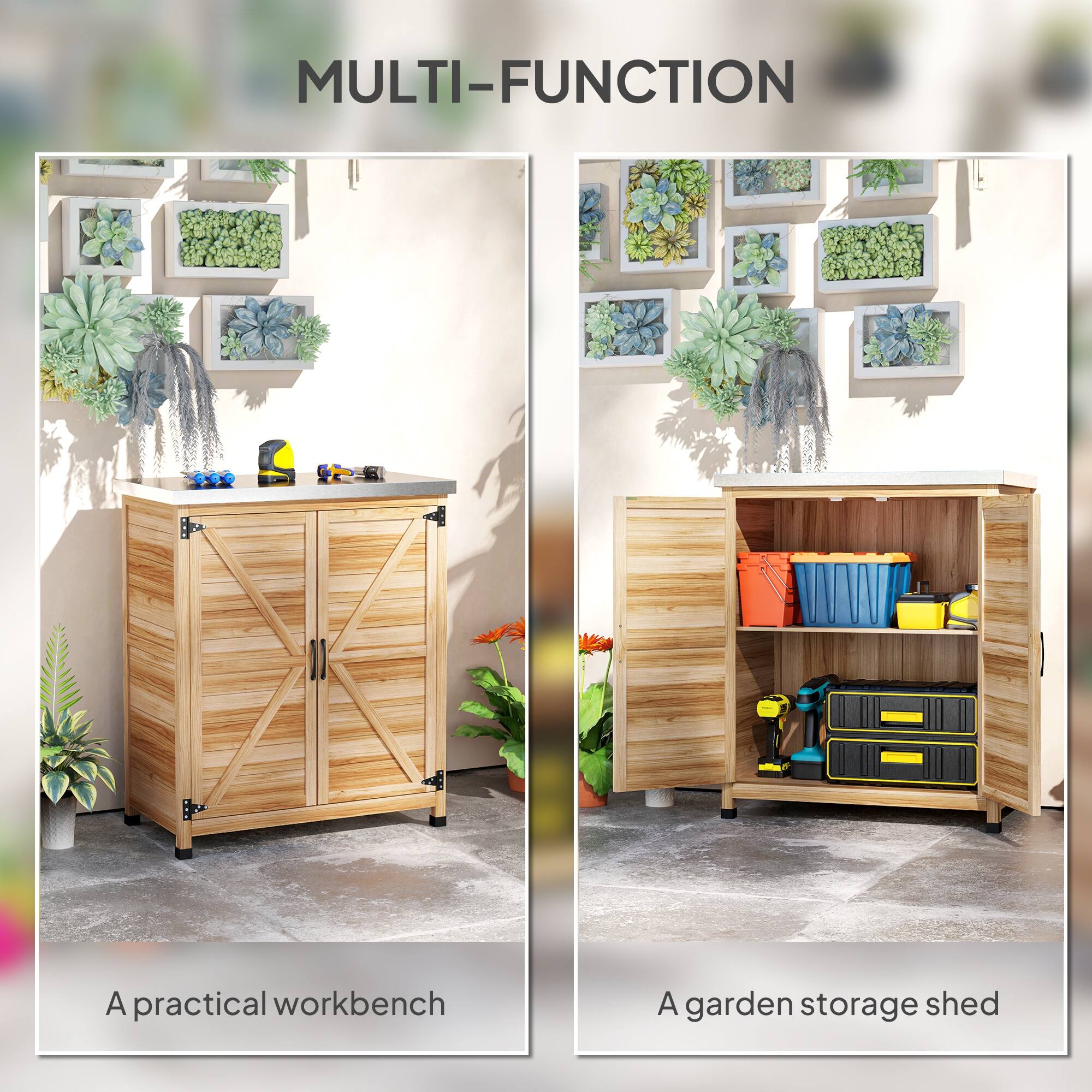 MULTI-FUNCTION
A practical workbench
A garden storage shed