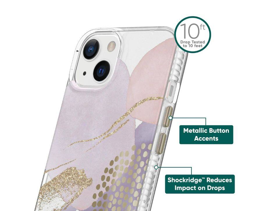 10 ft  
Drop Tested to 10 feet  

Metallic Button Accents  

Shockridge™ Reduces Impact on Drops