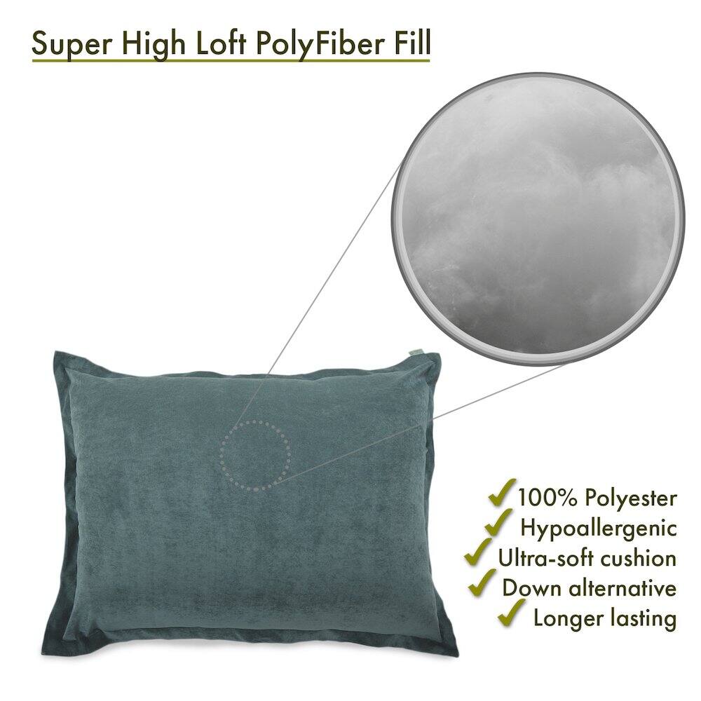 Super High Loft PolyFiber Fill

- 100% Polyester
- Hypoallergenic
- Ultra-soft cushion
- Down alternative
- Longer lasting
