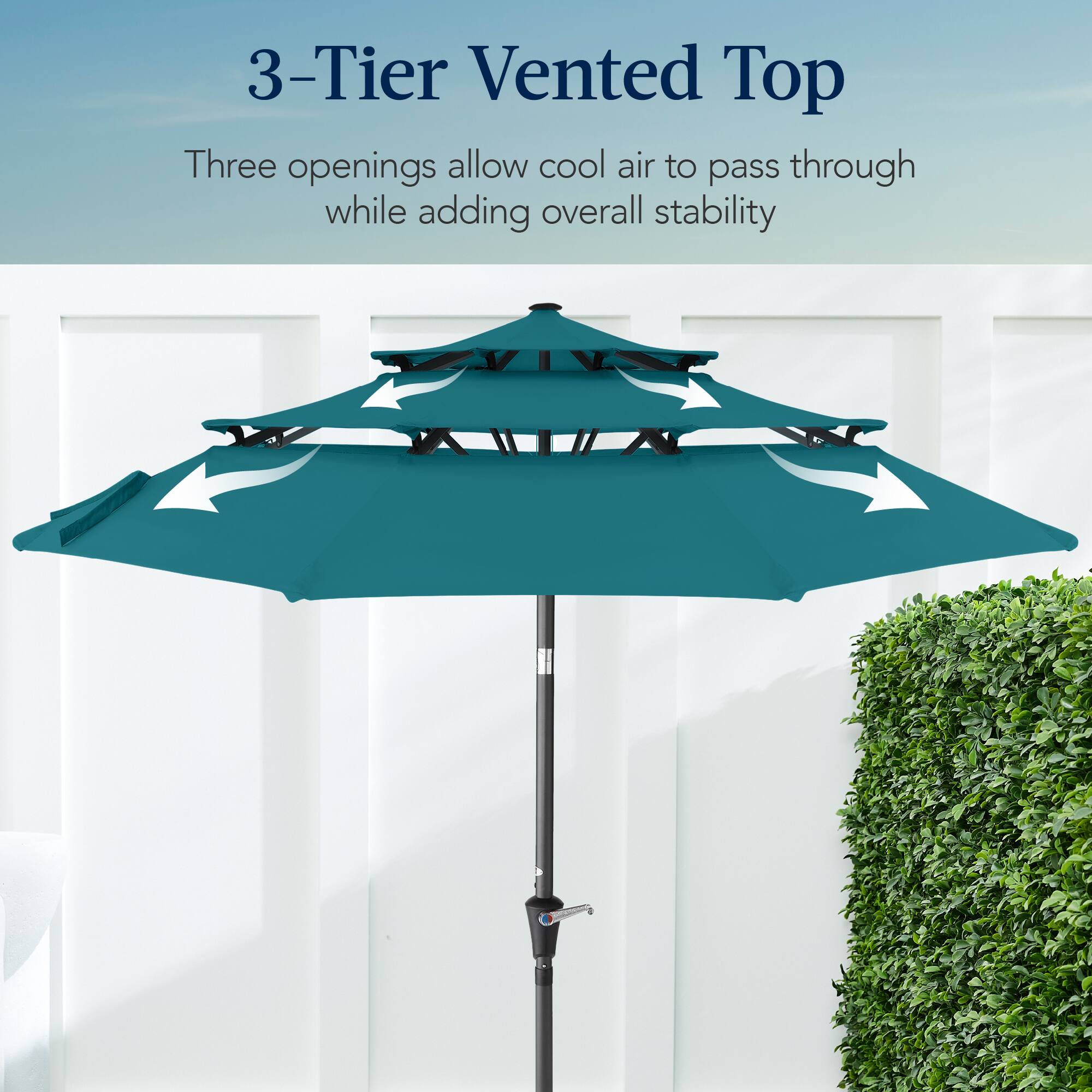 3-Tier Vented Top

Three openings allow cool air to pass through while adding overall stability.