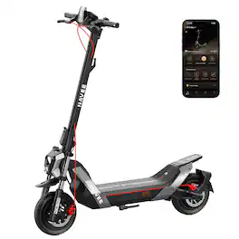 NAVEE - NT5 Max Electric Scooter, 51.6 mi Max Range, 31 MPH Max Speed, 1900W Motor, Telescopic Suspension, 10.5" Tires - Black