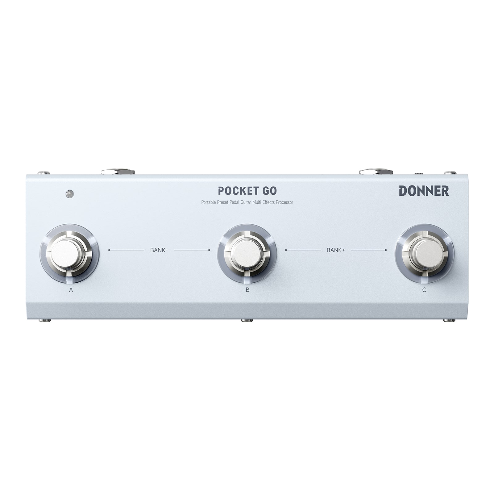Donner music - DONNER Pocket Go – Portable Preset Pedal Multi-Effects Processor for Guitar White