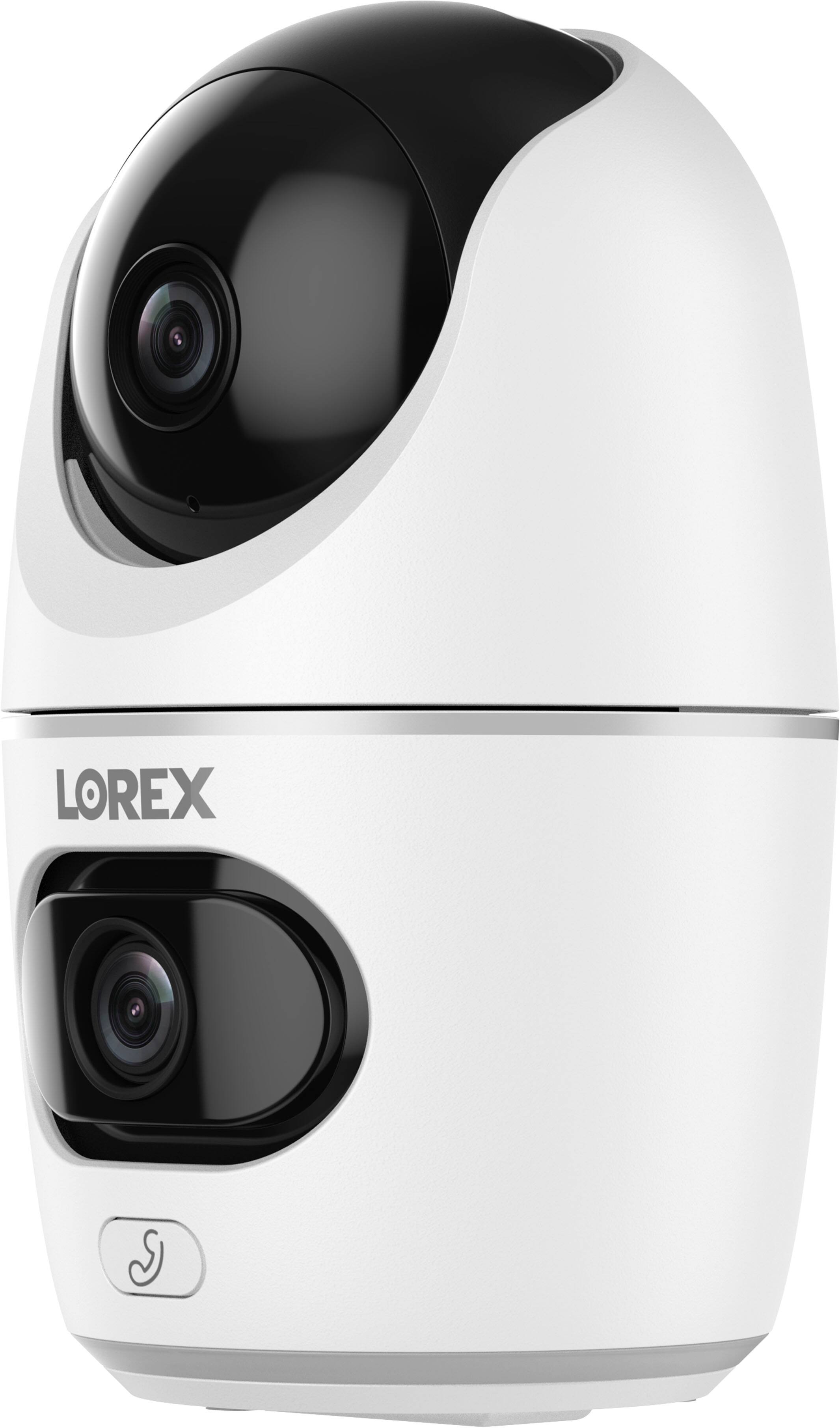 Alt View 16. Lorex - 2K Dual Lens Indoor Pan-Tilt Wi-Fi Security Camera - White.