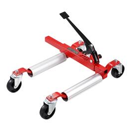 VEVOR - Wheel Dolly, Max Capacity 1500 Lbs Car Dolly, Car Jack Dolly Lifter with Wheels, Heavy Duty Vehicle Positioning Ratchet - Red + Silver