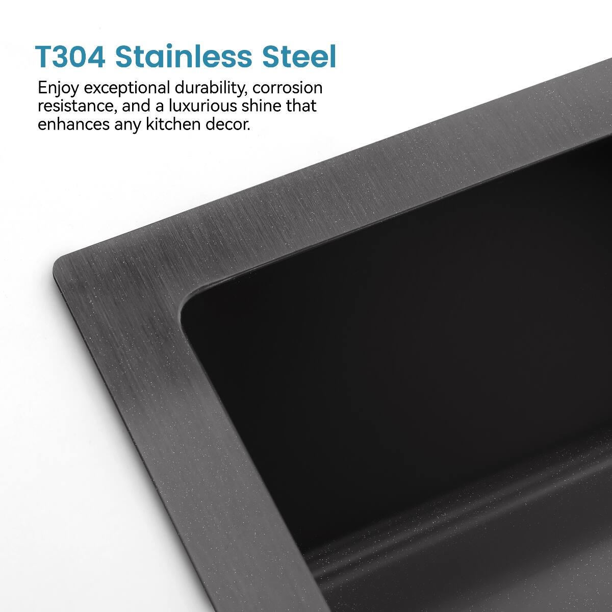 Ropilly Stainless Steel Overmount Sink 33 x 22 Single Bowl Kitchen Sink ...
