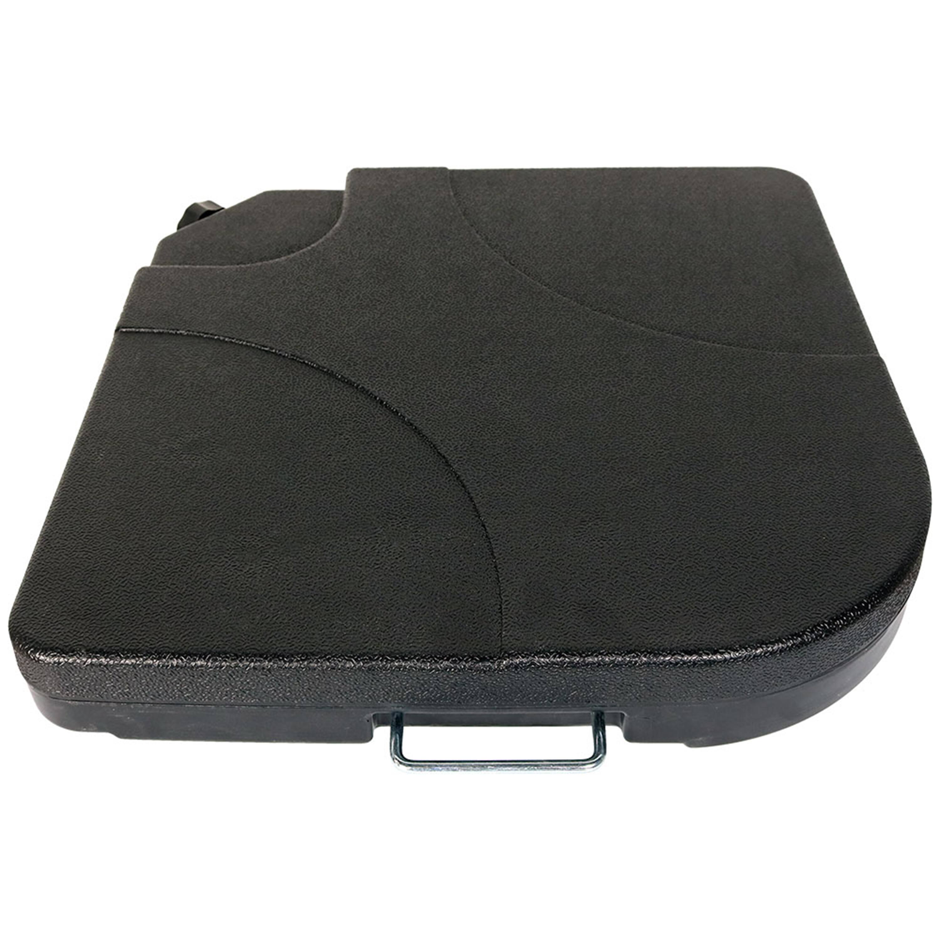 Alt View 8. Sunnydaze - Sand or Water Square Cantilever Offset Patio Umbrella Base Plates - Black.