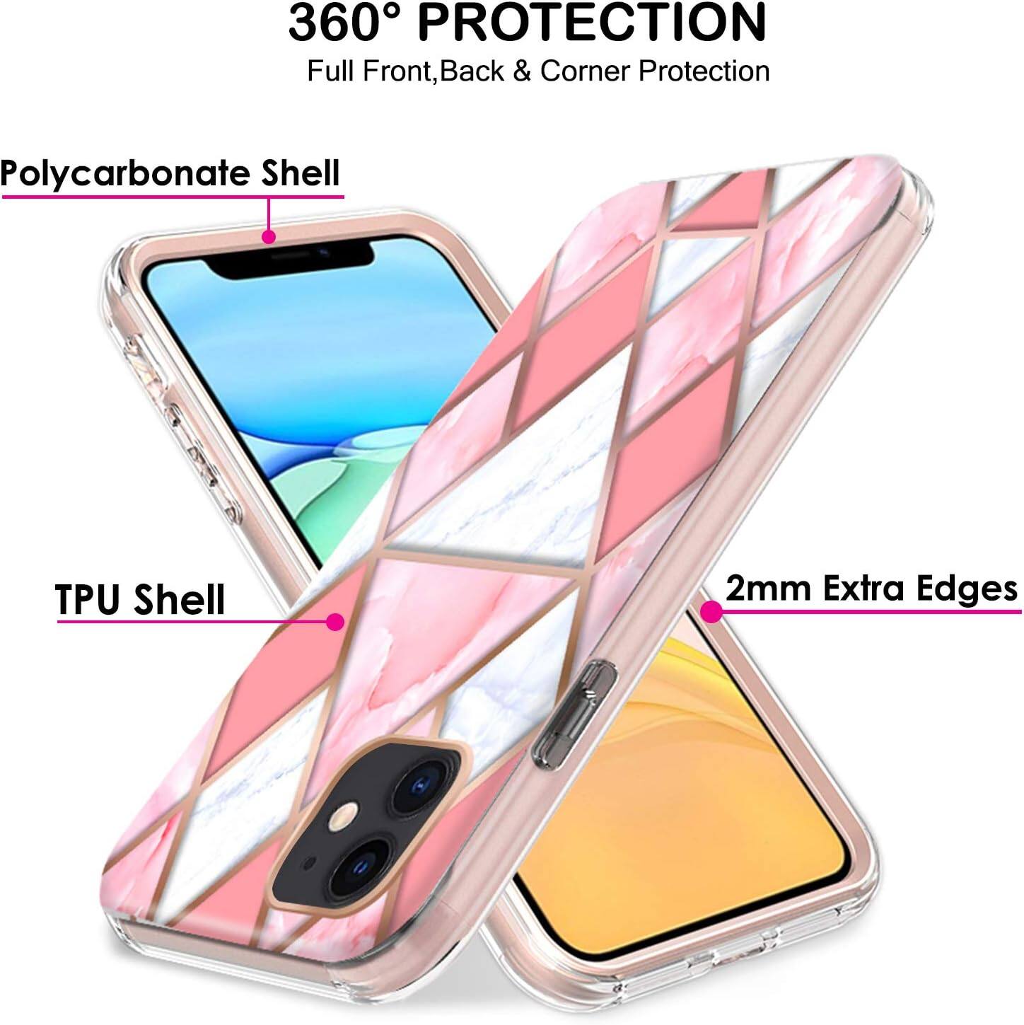 360° PROTECTION  
Full Front, Back & Corner Protection

Polycarbonate Shell

TPU Shell

2mm Extra Edges