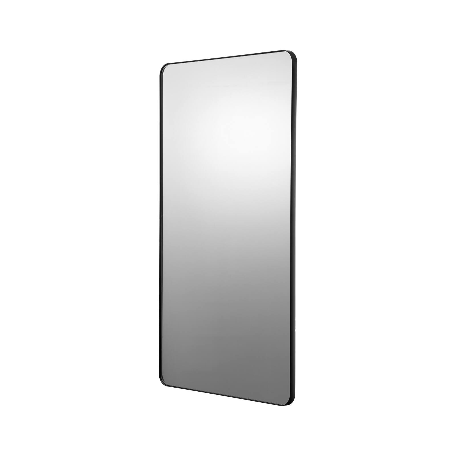 Alt View 5. VEVOR - Wall Mounted Makeup Mirror, 0.15" Thick, 30" x 48" Mirror with Aluminium Alloy Frame & Explosion-Proof Film - Black.