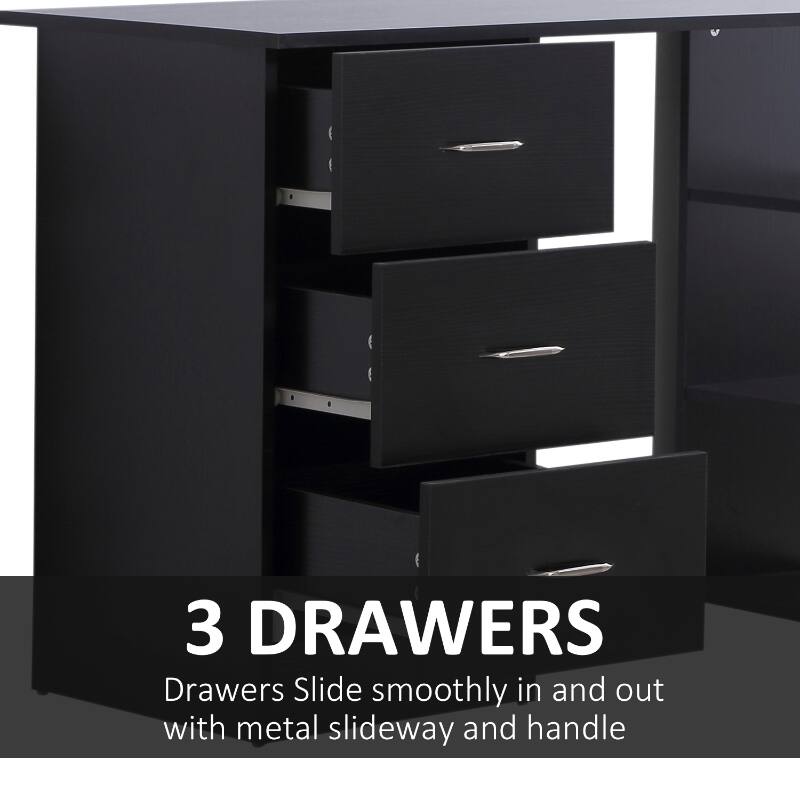 3 DRAWERS  
Drawers slide smoothly in and out with metal slideway and handle