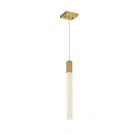 Elegant Lighting - Weston 1 light pendant in - Satin Gold