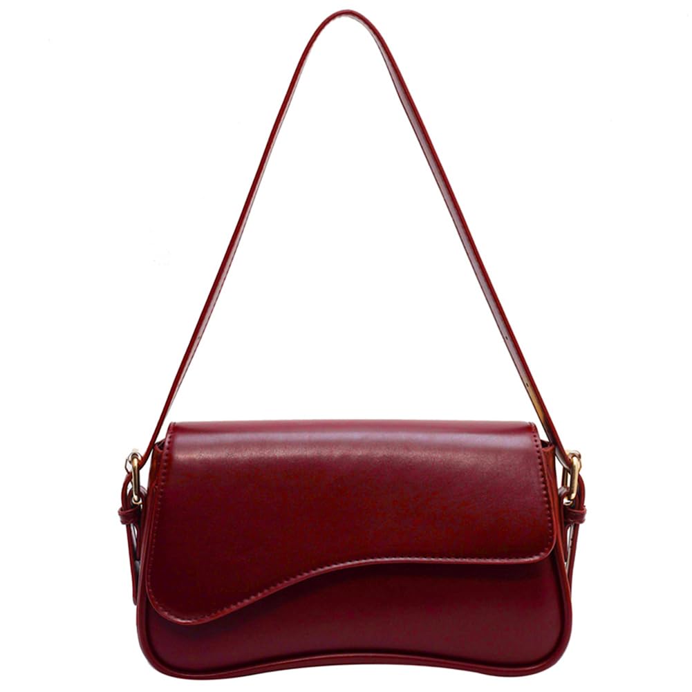 Front. Live At Space - Small Shoulder Bag Y2k Purses For Women Crocodile Handbag Clutch Purse Classic Crossbody Satchel 【FAUX LEATHER - D02-red.