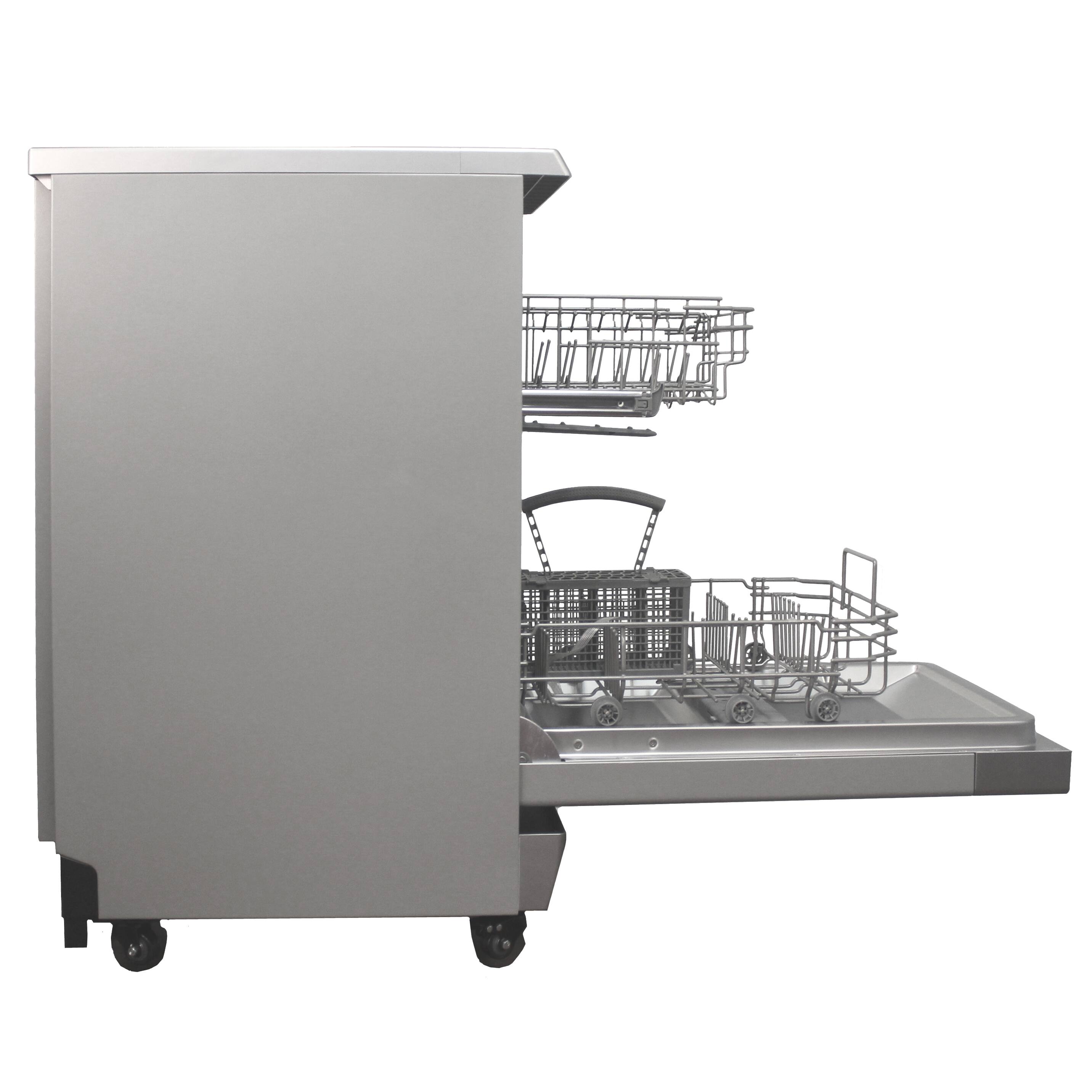 Alt View 2. SPT - 18 in. Stainless Steel Electronic Portable 120-Volt Dishwasher with 6-Cycles with 8 Place Settings Capacity - Stainless Steel.
