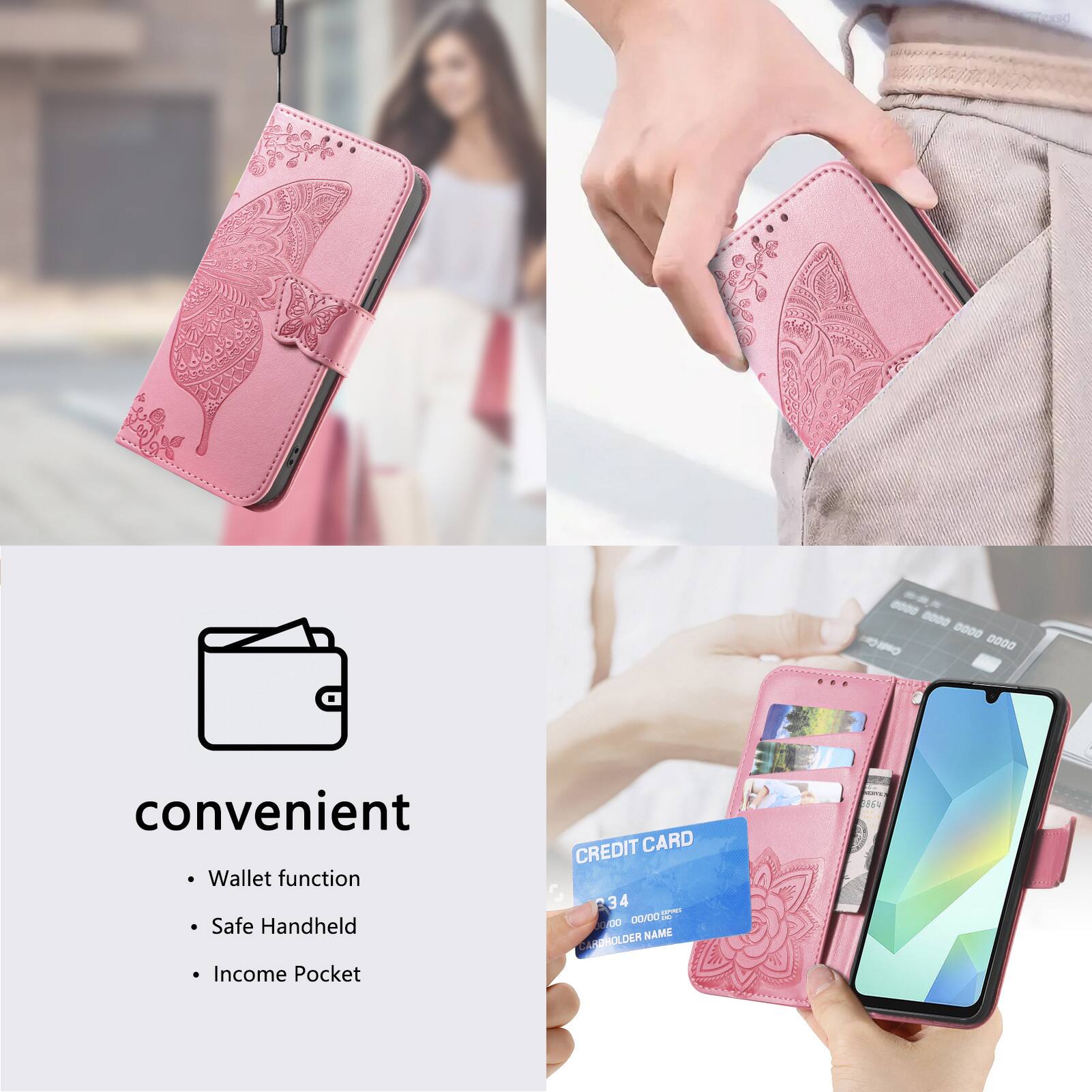 Gare - 0000 0000 0000 convenient Wallet function Safe Handheld Income Pocket CREDIT CARD 34 4 C- J0DO 00/00 NAME ADHOLDEN