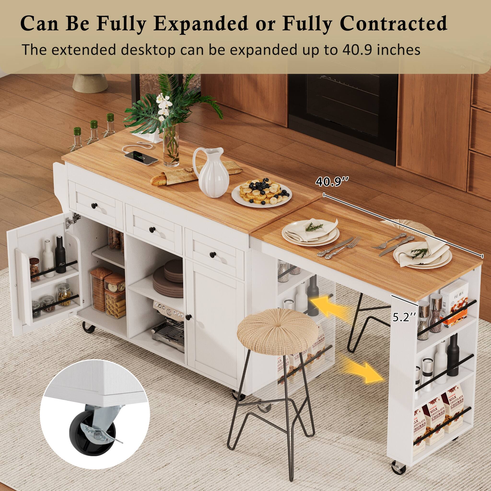 Can Be Fully Expanded or Fully Contracted  
The extended desktop can be expanded up to 40.9 inches  
40.9"  
5.2"