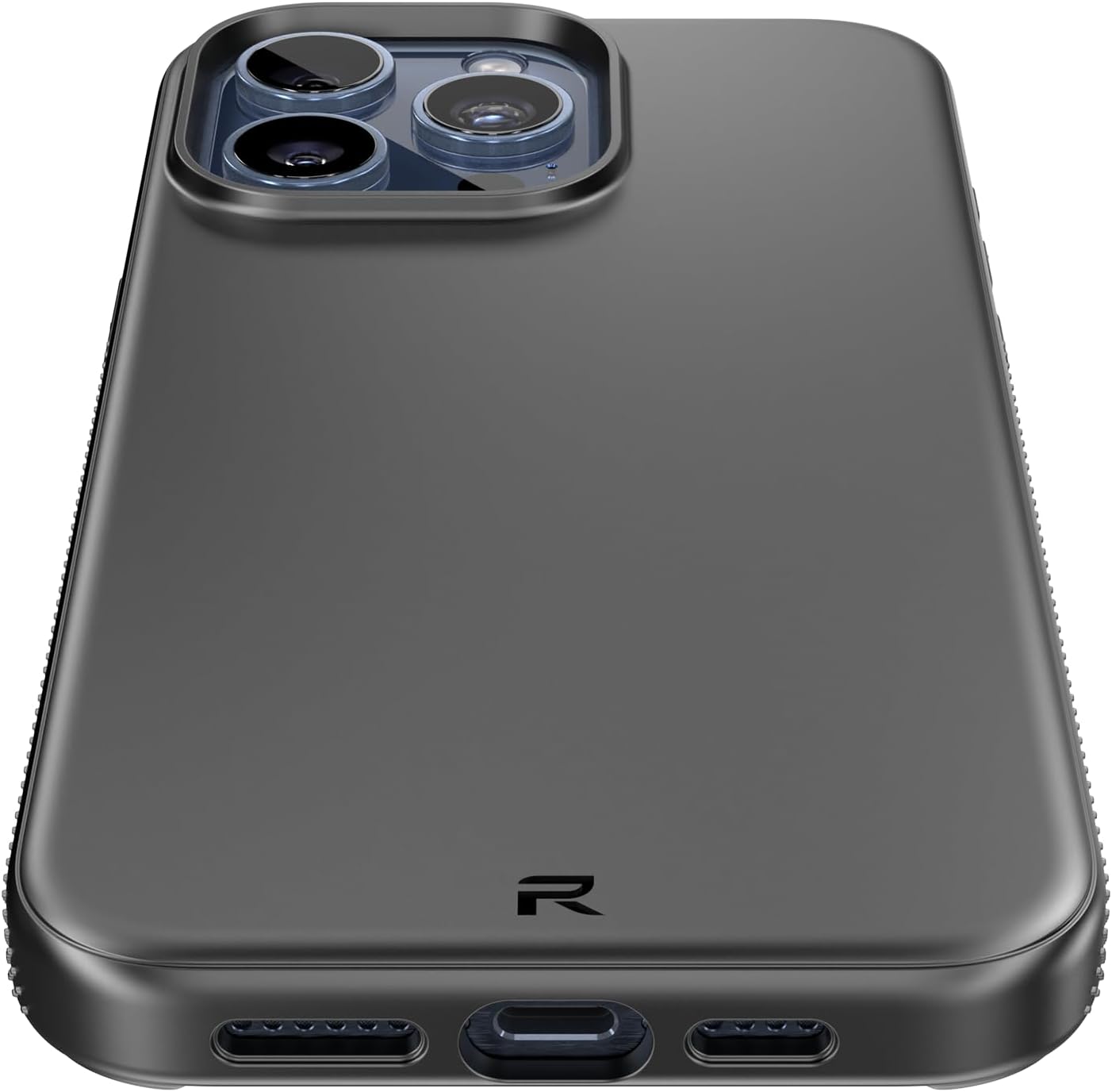 Back. Rebel - Rebel - Air ² Series Case For Apple iPhone 15 Pro Max - Black - Black.