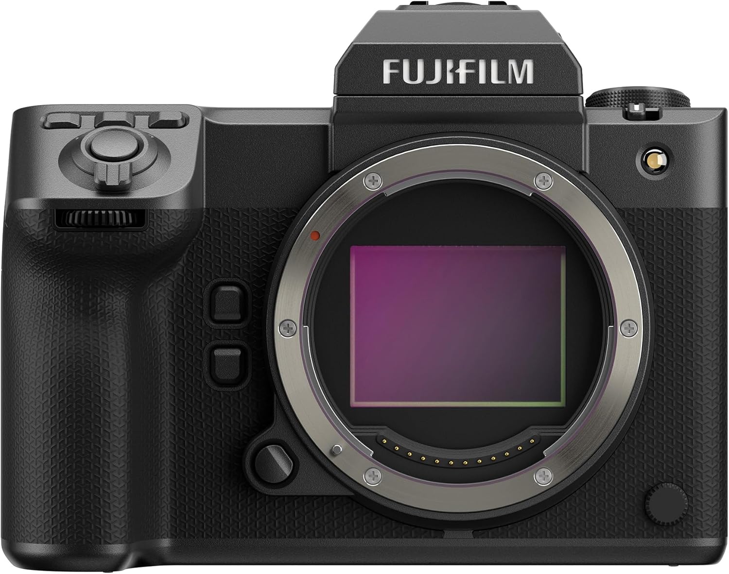 Left. Fujifilm - GFX100 II Mirrorless Camera Body w/ Fujifilm GF 100-200MM F5.6 R LM OIS WR & Extra Accessories Bundle | Fuji GFX100 II - Black.